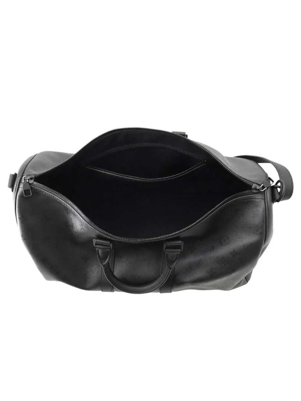 Louis Vuitton Boston Bag Monogram Midnight Keepall Bandouliere 45 Black 2-Way